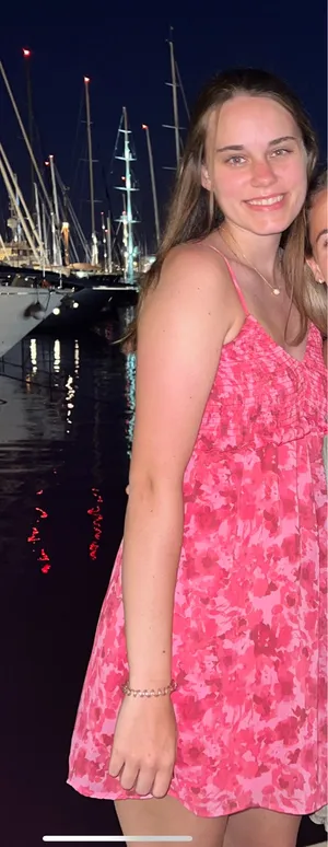 Peach Love Pink floral sundress thumbnail 1
