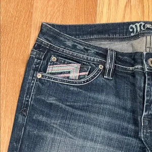 Miss Me Dark Blue cuffed Jeans‎ with Embellished Pockets est 31 thumbnail 4
