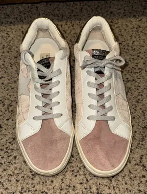 Vintage Havana Pink Suede & White Leather Sneakers thumbnail 1