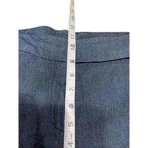 Larry Levine wide-leg, stretch-denim nautical sailor style Sz 8 thumbnail 7