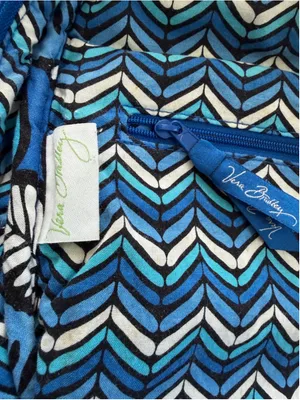 Women's Vera Bradley Quilted Floral Backpack One Size Blue White thumbnail 3