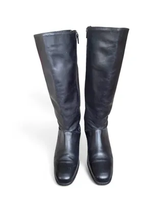 Vintage Regence Black Leather Knee High Boots Women’s Size 9 Made in Canada thumbnail 2
