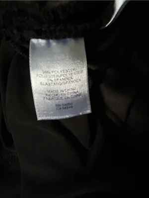 Jones New York Black V-Neck Draped Waist Women's Dress SZ 14 thumbnail 9