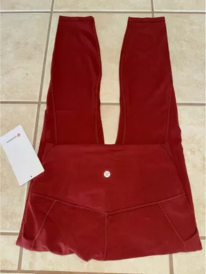 Lululemon Align With Pockets High-Rise 25” Cranberry Charm Size 6 NWT thumbnail 2