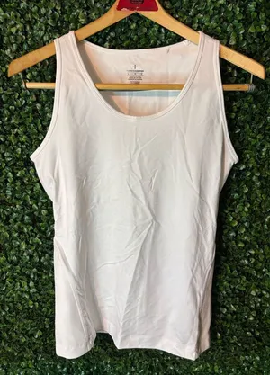 Tommie Copper Women's White Lower Back Support Tank Large NWOT thumbnail 1