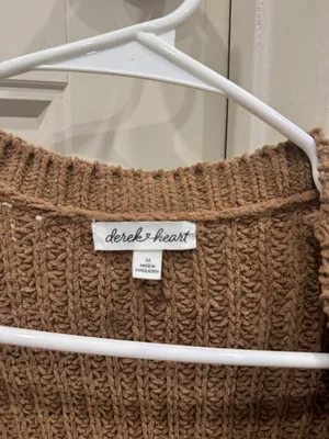 Derek Heart Brown Button Cardigan thumbnail 2