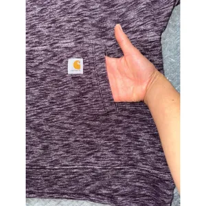 Carhartt Womens Hooded Newberry Maroon Pullover‎ Sweatshirt Relaxed Size Medium thumbnail 3