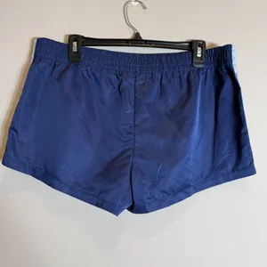 Edikted Nikki Nylon Shorts Womens XL Navy Blue Sporty Athleisure Retro Shiny NWT thumbnail 10