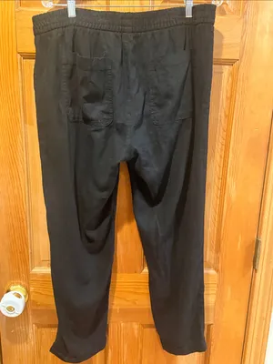 Old Navy black linen blend pants size large . thumbnail 8