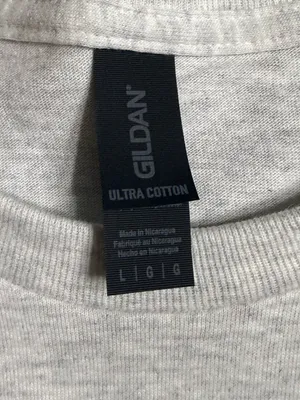 Gildan Light Gray Tee with Tiger, Butterfly, Cherries & Yin Yang Graphics thumbnail 2