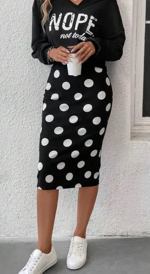 Moa Moa Black and White Polka Dot Skirt thumbnail 1