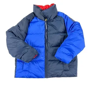 TORY BURCH - Reversible Color-block Quilted Shell Jacket In Blue and Red thumbnail 1