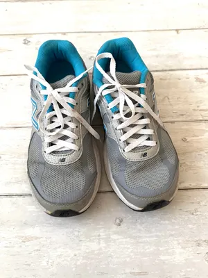 New Balance Size 6.5 Women’s Wide Sneakers Tennis Athletic Shoes Blue Gray thumbnail 3