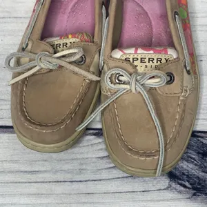 ‎Sperry Top Sider Womens 6.5 Pink/Yellow Floral thumbnail 6