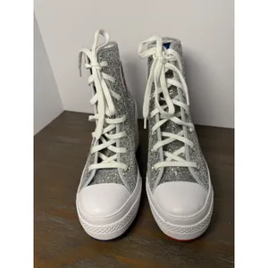 Converse Chuck 70 De‎ Luxe Heel Pride Silver Glitter Platform Boots W 7.5 M 5.5 thumbnail 6