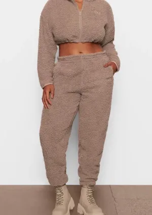 SKIMS NWT Teddy Joggers Desert Small thumbnail 1