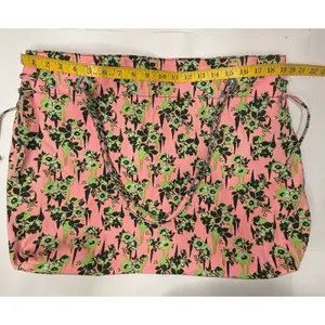 Volcom 2000s Pink Green Floral Large Tote Bag‎ Chain Handles Hobo Beach Casual thumbnail 3