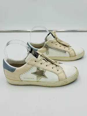 VINTAGE HAVANA Women’s Lulu Fashion Sneakers White Blush Gold Sz 5 Side Zip thumbnail 3