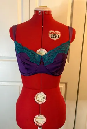 Unveiled Purple & Teal Bra 34DDD thumbnail 1
