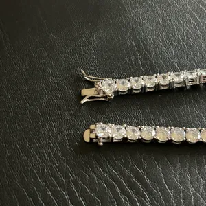 Moissanite Tennis Bracelet VVS1 5mm 7 Inch Brand New Passes Tester Silver thumbnail 3