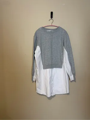 English Factory Poplin Combo Knit Dress Size‎ Small thumbnail 2