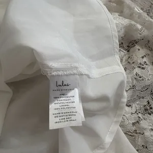 Lulus Totally Beautiful White 3D Floral Tie-Strap Skater Mini Dress Size Small thumbnail 9