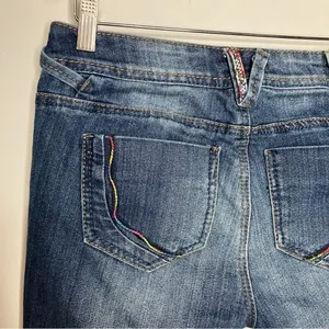 Y2K vanilla star jeans crop Bermuda style shorts‎ size 4 thumbnail 6