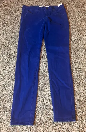 Abercrombie & Fitch Chino‎ Pants Cobalt Blue Casual Trousers Womens Size 2 thumbnail 1