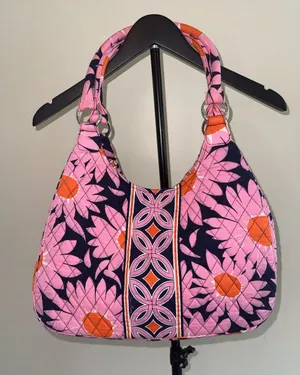 Vera Bradley Pink ‘She Loves Me’ Sunflower Quilted Shoulder Bag thumbnail 1