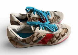 Coach White and Blue Sneakers thumbnail 1