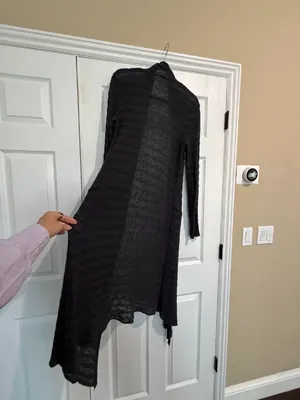 FREE PEOPLE Sheer Stripe Duster Long Line Open Cardigan Sweater - Size XS thumbnail 7