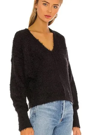 Free People Icing V Pullover in Black thumbnail 1