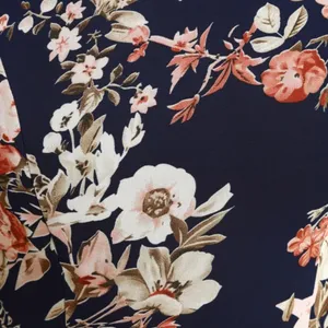 Lulus Reflection Navy Blue Floral Print High-Low Dress Sz L thumbnail 4