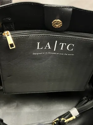 LA Trading Co Black “I Speak Fluent French” Large Tote Shoulder Bag NWT thumbnail 4