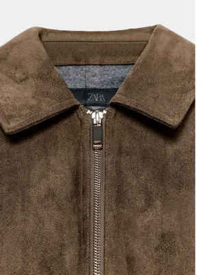 ZARA Suede Jacket Faux thumbnail 5