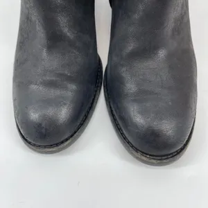 Paul Green Black Leather Ankle Boots Block Heel Zip Booties 7.5 Made in‎ Austria thumbnail 4
