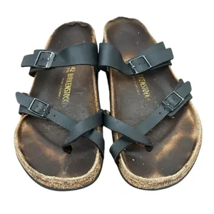 Birkenstock Mayari Black Leather Sandals‎ Unisex Size 11-11.5 Casual thumbnail 1