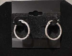 Sterling Silver Hoop 925 Earrings thumbnail 2