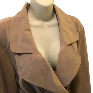 Jack by BB Dakota Belted Trench Coat Notched Collar Unlined Sz. L Taupe Academia thumbnail 3