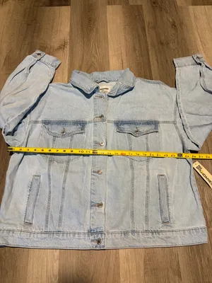 No Boundaries Women’s New! Light Blue Denim oversized Jacket size XL thumbnail 7