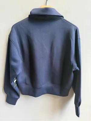 Old Navy Sport Bounce Fleece Women's Navy Half-Zip Pullover Sweatshirt NWT XS thumbnail 7