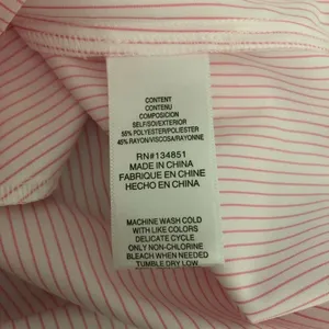 WAYF Womens Lounge Pajama Shorts Pull On Pockets Striped Pink White L thumbnail 4