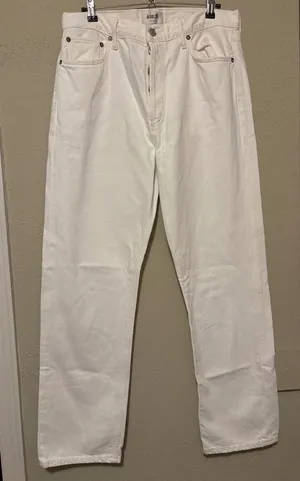Agolde White Straight Leg Jeans Size 30 thumbnail 1