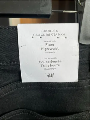 Women's H&M Black Flare High Waist Jeans Size 6 thumbnail 3