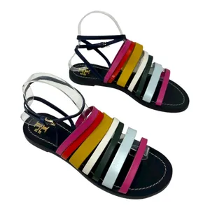 Tory Burch Multicolor Leather Strappy Sandals Ankle Strap Size 7.5 thumbnail 6