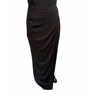 MAC DUGGAL NWT Black One Shoulder Feather Trim Gown, Size 6 ($398) thumbnail 6