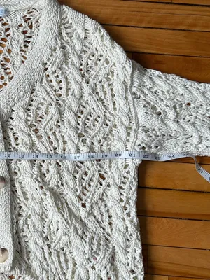 Cable Knit Cardigan Coquette‎ Comfortable Cozy Stretch Bohemian Beach Resortwear thumbnail 5