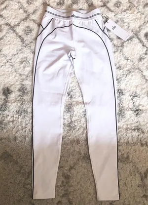 Alo Yoga Airbrush High-Waist Heart Throb Legging White/Black S thumbnail 3