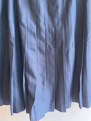 Lands End Dark Navy Pleated School Uniform Skirt Size 14 thumbnail 3