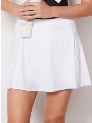 SPANX Pleated Get Moving Tennis Skirt in White size Large Athletic Preppy thumbnail 1